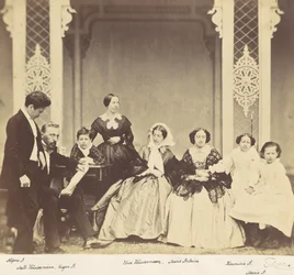 [Portrait de groupe des familles Antoine et Höusermann], 1850s-60s