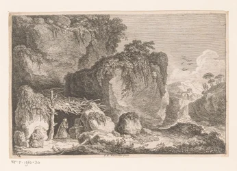 Deux ermites dans un paysage rocheux (Zweite Folge von Gegenden und Bruchstücken Alter Gebäude)