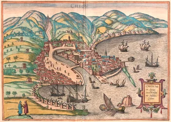Chios ou Chio, Grèce (gravure)