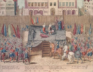 Exécution de Philippe II de Montmorency (1518-68), comte de Hornes, Bruxelles