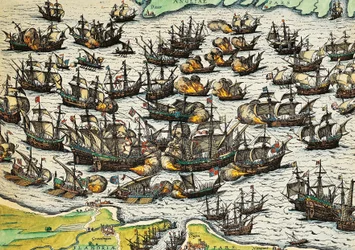 Armada invincible, gravure de Franz Hogenberg