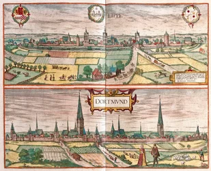 Lippe - Dortmund, Allemagne (gravure)