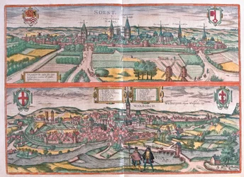 Soest et Warburg, Allemagne (gravure)