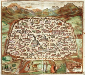 Vue de Damas - Syrie (gravure)