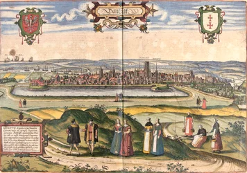 Vue de Dantzig (Gedanum) (actuelle Gdansk), Pologne