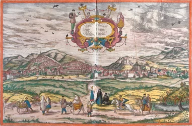 Vue de Grenade, Espagne (eau-forte)
