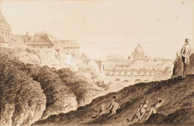 Le Hofburg avec fossé, porte du château et pont
