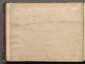 Album avec des vues de Rome et des environs, études de paysage, page 03b : Paysage panoramique romain