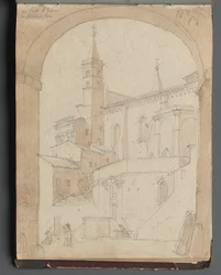 Album avec des vues de Rome et des environs, études de paysage, page 18a : Saint Jean de Latran, Rome