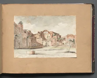 Album avec des vues de Rome et des environs, études de paysage, page 22a : Terme di Diocleziano, Rome