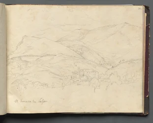 Album avec des vues de Rome et des environs, études de paysage, page 34a : St. Francesco