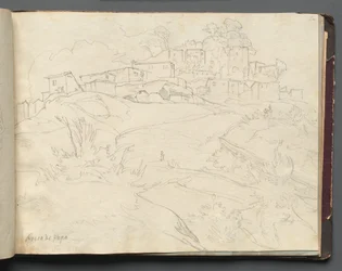 Album avec des vues de Rome et des environs, études de paysage, page 35a : "Rocca di Papa"