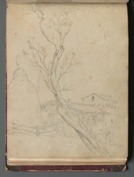 Album avec des vues de Rome et des environs, études de paysage, page 37b : Paysage romain