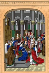 Couronnement de Charles V, roi de France, XIVe siècle, 1870.