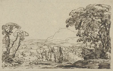 Paysage avec vallée dans les montagnes
