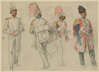 von Kossacowski, capitaine du régiment Preobraschenski ; Steppanoff, tambour du régiment de l