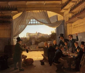French : Le prince héritier Ludwig à la taverne de vin espagnole à Rome Crown Prince Ludwig in the Spanish Wine Tavern in Rome