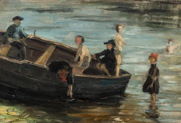 Enfants en bateau