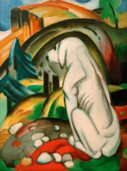 Le chien blanc (Chien devant le monde)