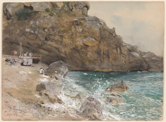 La plage de Marina Piccola, Capri