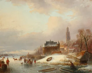 Scène de neige en Hollande