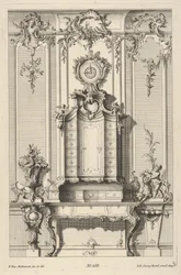 Élévation murale avec un secrétaire, de 