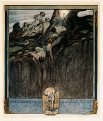 Illustration de la Divine Comédie de Dante Alighieri (Paradis, Chant IV) par Franz von Bayros