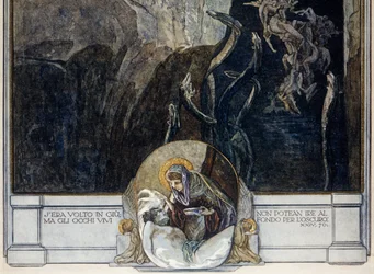 Autriche, Vienne, Illustration de la Divine Comédie de Dante Alighieri (Enfer, Chant XXIV) par Franz von Bayros, (détail)