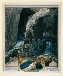 Autriche, Vienne, Illustration de la Divine Comédie de Dante Alighieri (Enfer, Chant XXVIII) par Franz von Bayros