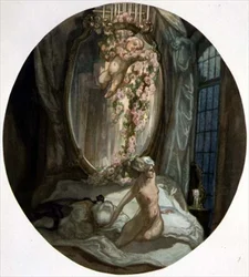 Femme sur un lit