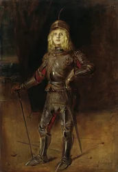 Marion Lenbach en armure de chevalier