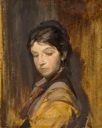 « Jeune fille inconnue » de Franz von Lenbach, Wilhelm Busch