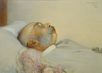 Empereur François-Joseph Ier sur son lit de mort