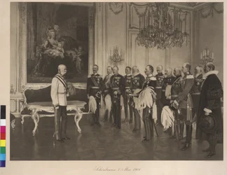 Visite du prince allemand des fédérations le 8 mai 1908 au château de Schönbrunn