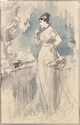 Lady in langem Kleid (La femme au vêtement long)