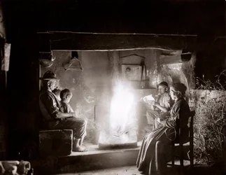 Famille paysanne près de Florence, vers 1900