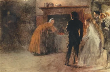 La visite à la folle après le mariage interrompu, vers 1870, 1942