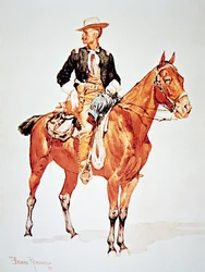 Lieutenant S.C. Robertson, chef des éclaireurs Crow, d