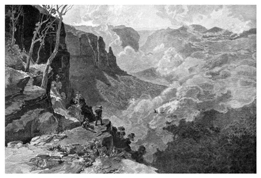 Govetts Leap, Montagnes Bleues, Nouvelle-Galles du Sud, Australie, 1886