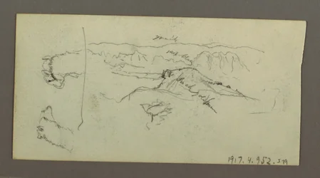 Dessin, Stuides de chameaux, buisson d