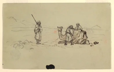 Dessin, Charing a Dromedary, février 1868