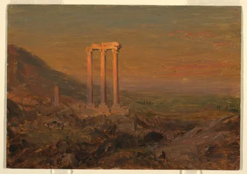 Dessin, ruines classiques, Syrie, mai 1868