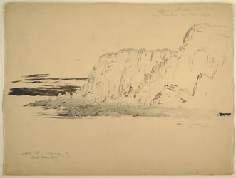 Dessin, Falaises, septembre 1851