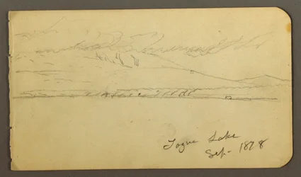 Dessin, Mont Katahdin couvert de nuages, 1878