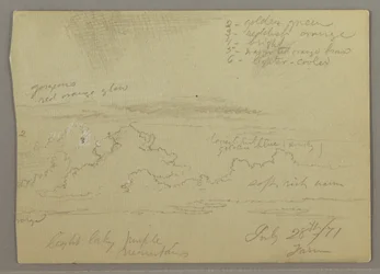 Dessin, étude de nuages, 28 juillet 1871
