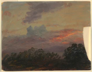 Dessin, étude de nuages, 1860-70
