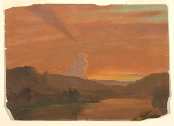 Dessin, Étude de nuages au coucher du soleil, 1850-60