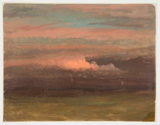Dessin, Étude de nuages au coucher du soleil, 1860-70