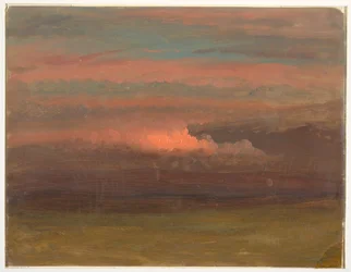 Dessin, Étude de nuages au coucher du soleil, 1860-70