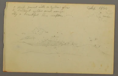 Dessin, Étude de nuages, versant d